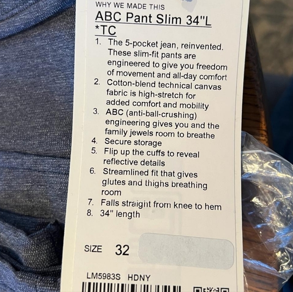 Lululemon ABC Pant Slim 32" - Picture 3 of 4